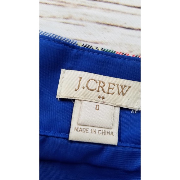 J Crew Wool Blend Blue Red Plaid Mini Skirt - Picture 6 of 7